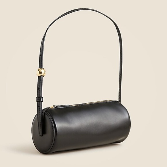 J. Crew Bordeaux Mini Barrel Bag in Black Leather. New! JCrew purse cylinder - Picture 2 of 8